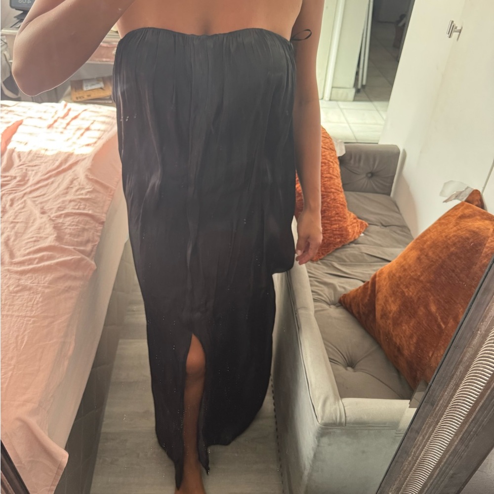 Zara Black Strapless Maxi Dress